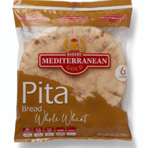 Mediterranean Gold Syria Whole Wheat Pita 380G (6 Loaves)